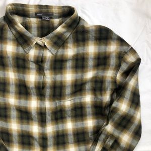Vince Boxy Plaid Shirt